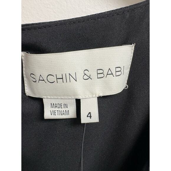 Sachin and Babi Alli Gown Size 4 Black - Picture 6 of 7